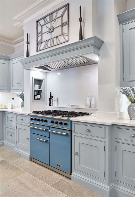 light blue grey kitchen